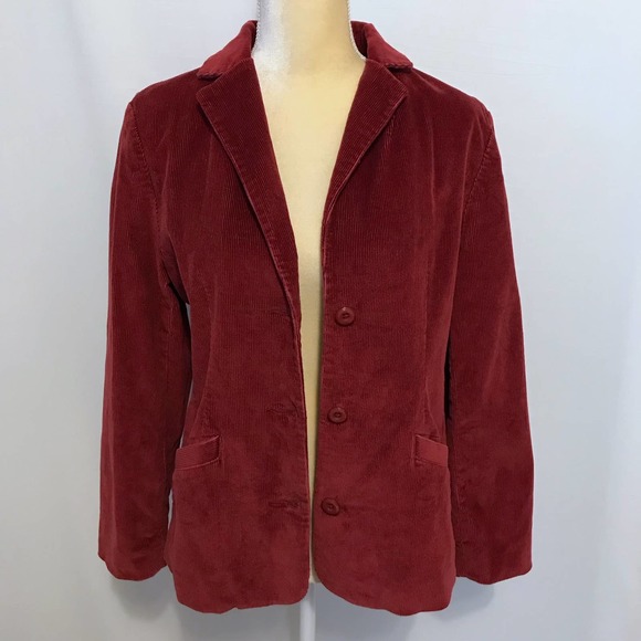 ❌SOLD❌ L.L. Bean Corduroy Blazer Jacket Women 8P - Picture 9 of 11